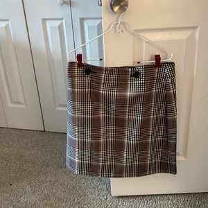 Ann Taylor new plaid fully lined skirt 12petite